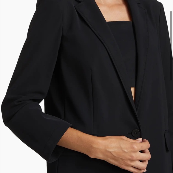 Theory Casual Single-Breasted Blazer size 8 in Black - Picture 6 of 12